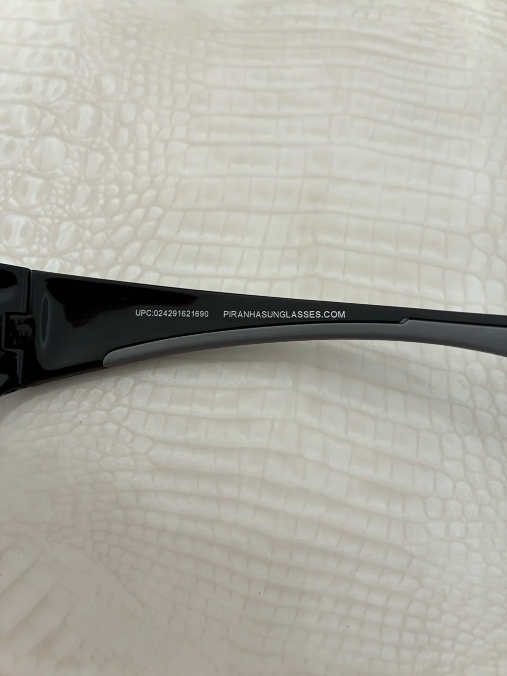 Piranha Men's Black Sunglasses with Blue Mirrored Lenses